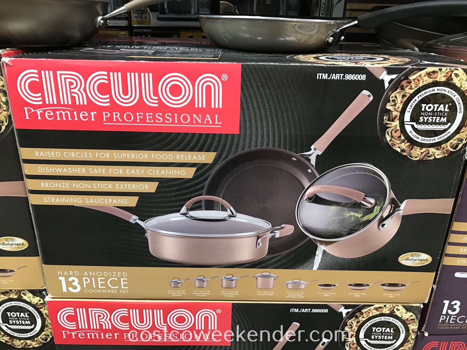 Circulon 13piece HardAnodized Cookware Set Costco Weekender