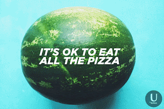 Watermelon Pizza is All the Rage Images of a watermelon pizza disappearing bite by bite.