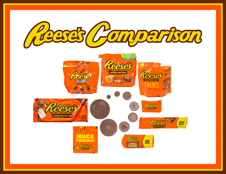 Tales of the Flowers: A comparison of Reese's Peanut Butter Cups sizes -  From 0.1oz to 8oz an…
