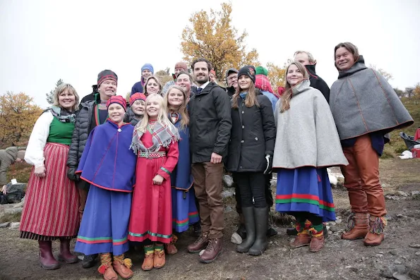 Prince Carl Philip of Sweden and Princess Sofia of Sweden on a two day visit to Dalarna where they visit a Sami tent in Idre,