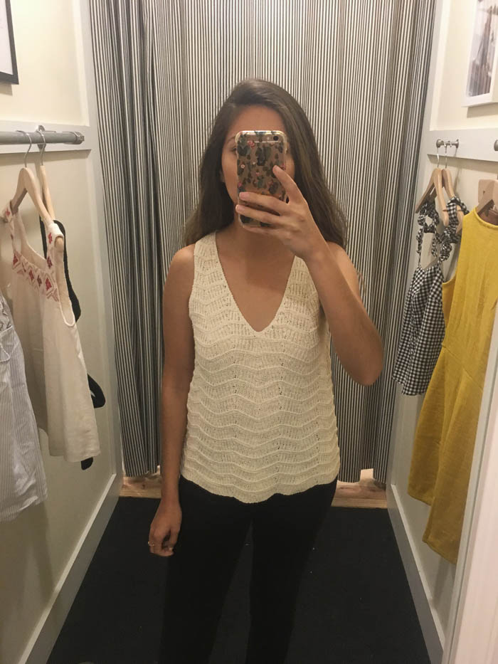 madewell crochet top