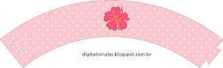Flamingo: Free Printable Wrapper and Toppers. 