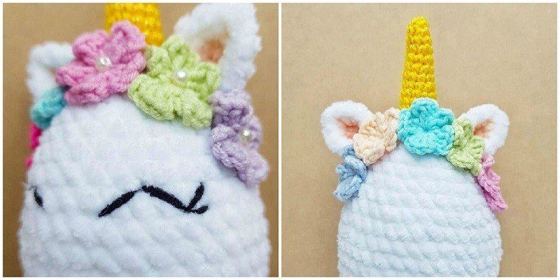 Crochet unicorn Easter egg