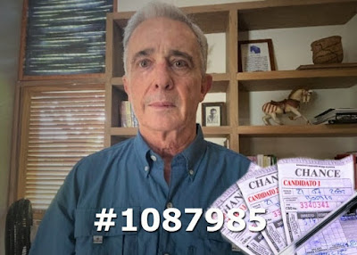 Prohíben el número de preso del expresidente Uribe para jugar loterìa