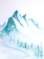 mountains way easy paint watercolor example