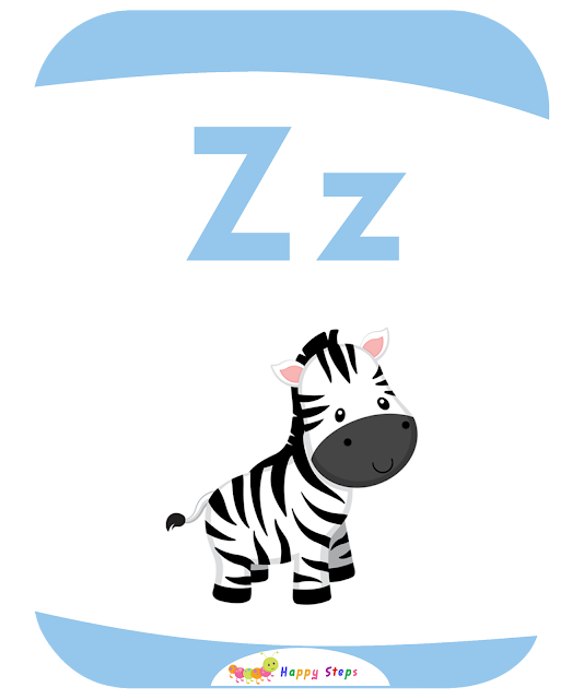 Letter -Z-  Zebra  Flashcards