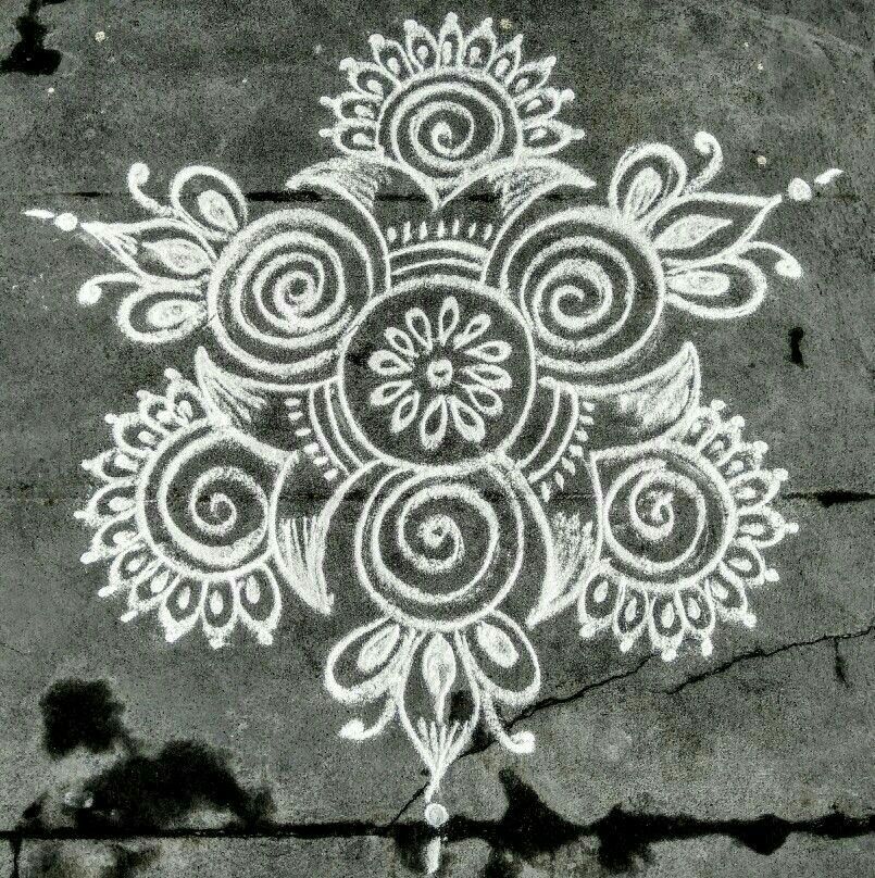 simple and easy rangoli designs with dots for home