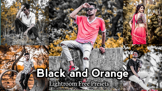 Black and orange lightroom free presets