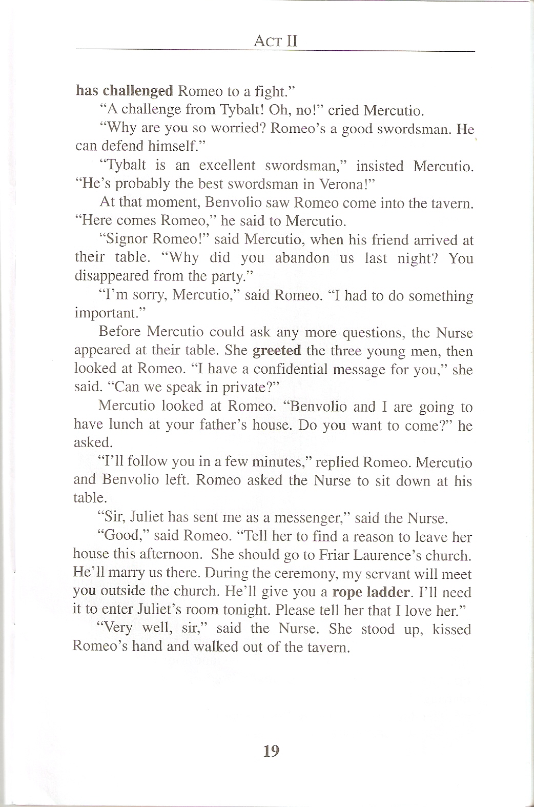 ENGLISH 4 Julia Romeo and Juliet ACT II