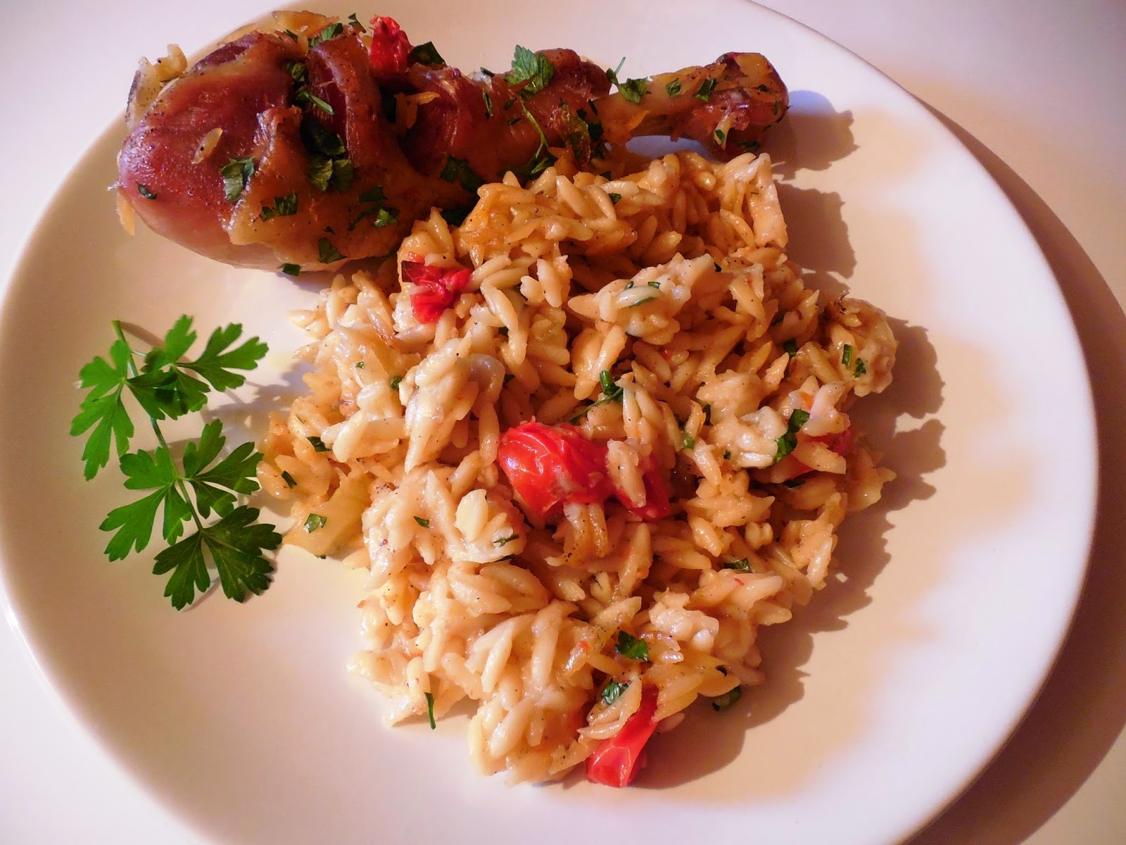 Paste orzo cu pui, la cuptor