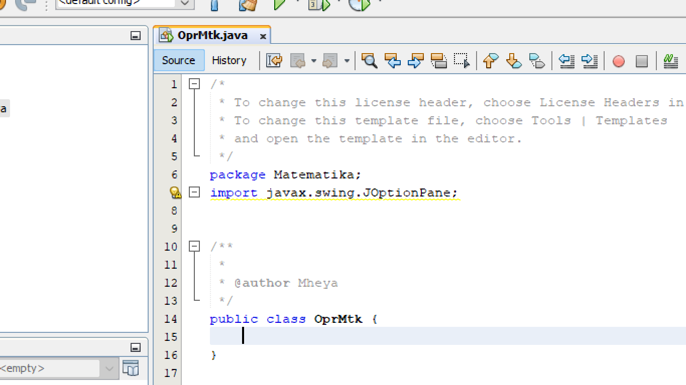 Contoh Program OOP Sederhana Input Output dengan JOptionPane - Ibnu Iqbal's