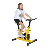 Fitnex X5 Kids Spin Bike, for young people from 3ft 3" to 5ft 3" tall, with 16.5 lb flywheel and long-life roller bearings