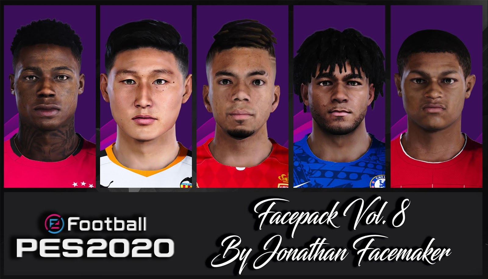 PES 2020 Facepack Vol. 8 by Jonathan Facemaker