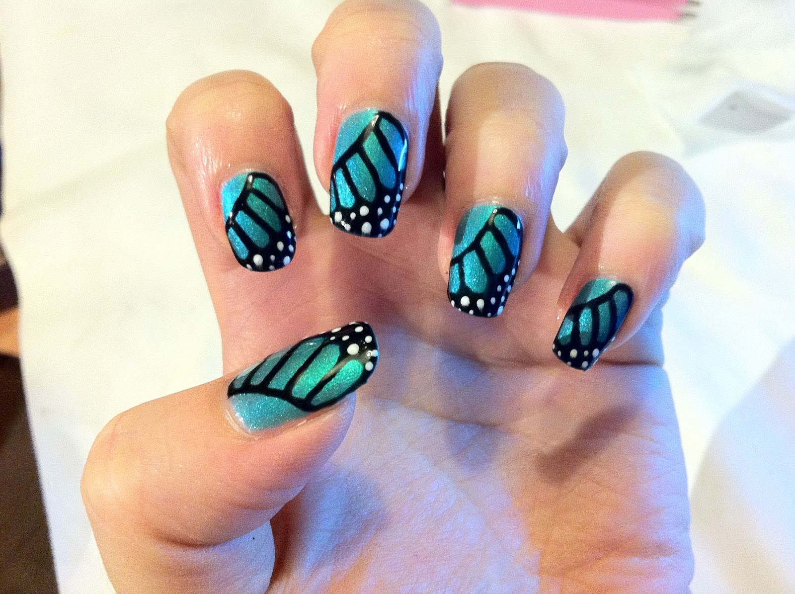 Monarch Butterfly Wing Nail Art Stamping - wide 9