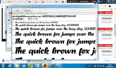 Pasang font