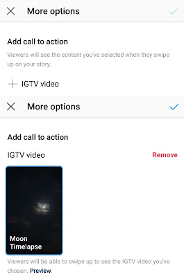 Add IGTV video