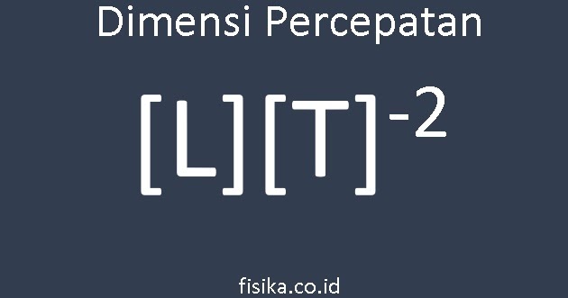 Dimensi Percepatan, Begini Cara Menentukannya | Fisika