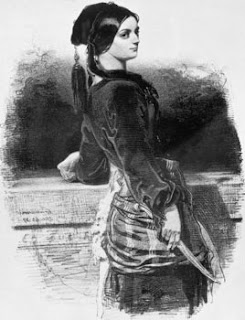 Gulnare - Mélanie Waldor - Par Gavarni (lithographe) - Société des amis d'Alexandre Dumas.