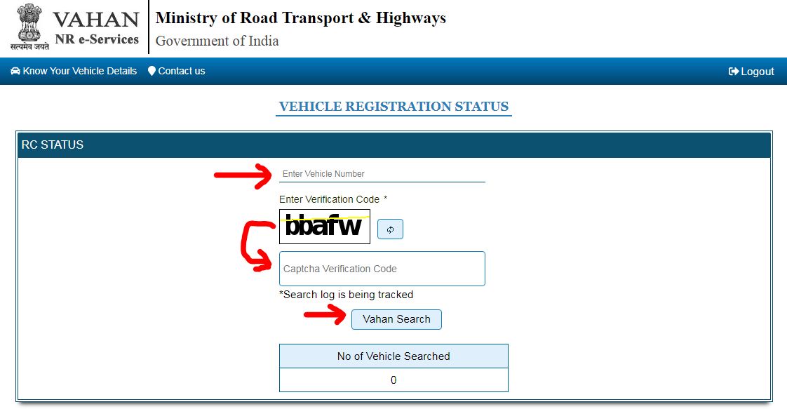 How to find vehicle owner details by registration number online