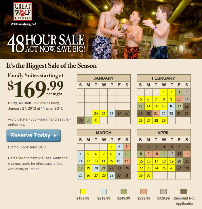 It's Hip to Clip Coupons Great Wolf Lodge Williamsburg 48 Hour Sale!