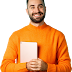 Happy Young Man with Laptop Transparent Image