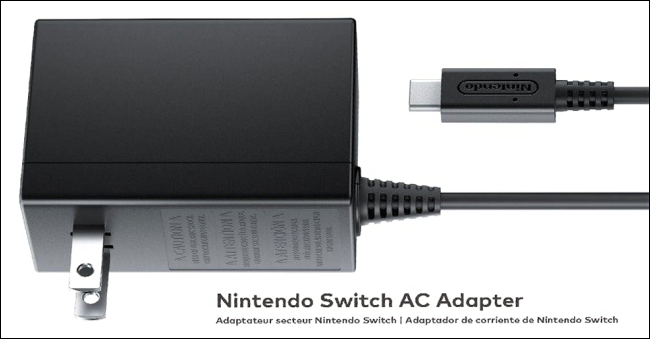 محول Nintendo Switch AC الرسمي.
