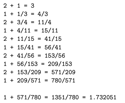 Python for Bioinformatics: Calculating continued fractions