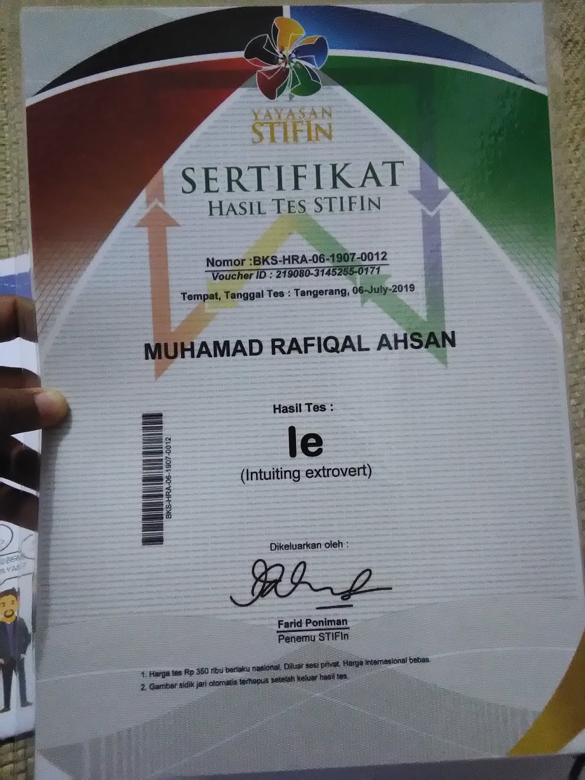 Tes Stifin Finger Print Untuk Mengetahui Potensi Kecerdasan Anak Lasmicika