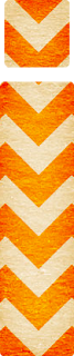 Abecedario con Zigzag Naranja. Orange Chevron Letters.