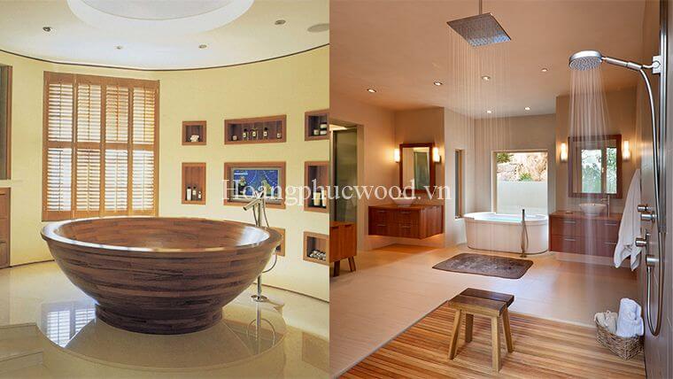 Những thiết kế từ gỗ Teak sáng tạo trong phòng tắm