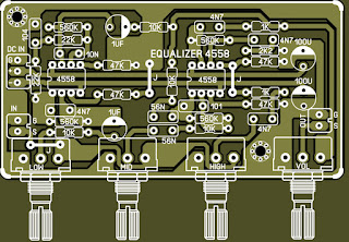 Mini Equalizer PCB Layout Double IC 4558