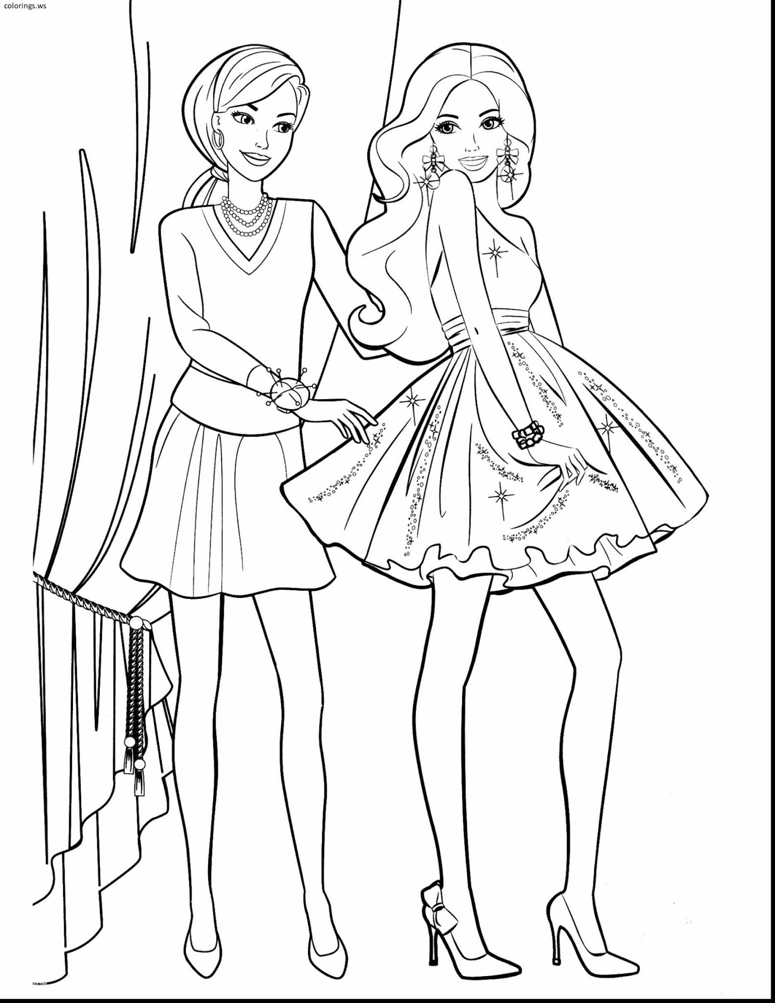 Barbie Coloring Pages Game Coloring Pages