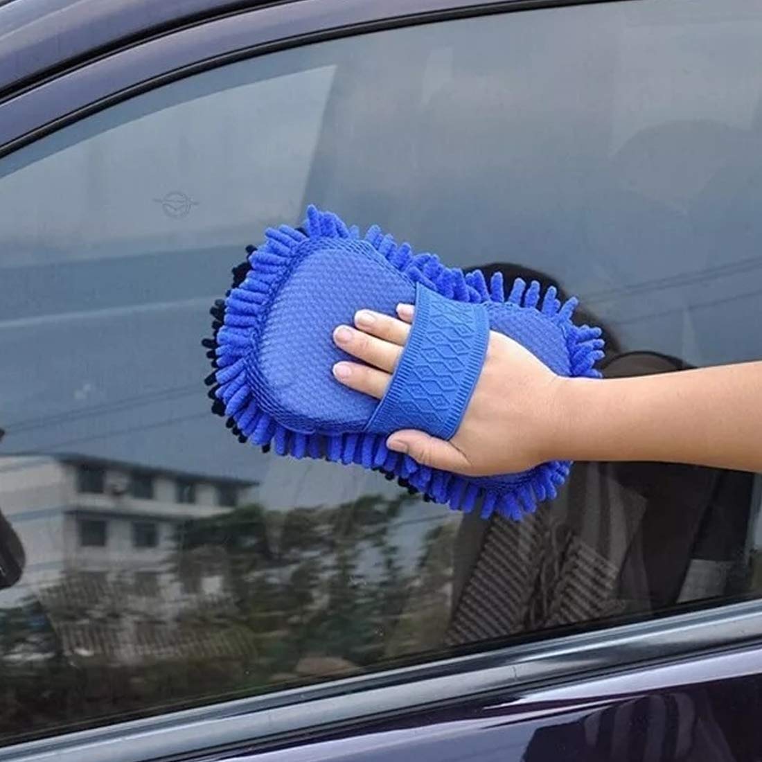 Microfiber Car Cleaning Sponge Brush Wash and Dry Cleaning Duster