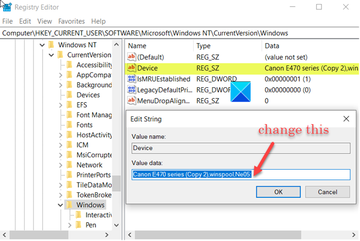 Modificare i profili utente di roaming per le stampanti su Windows 10