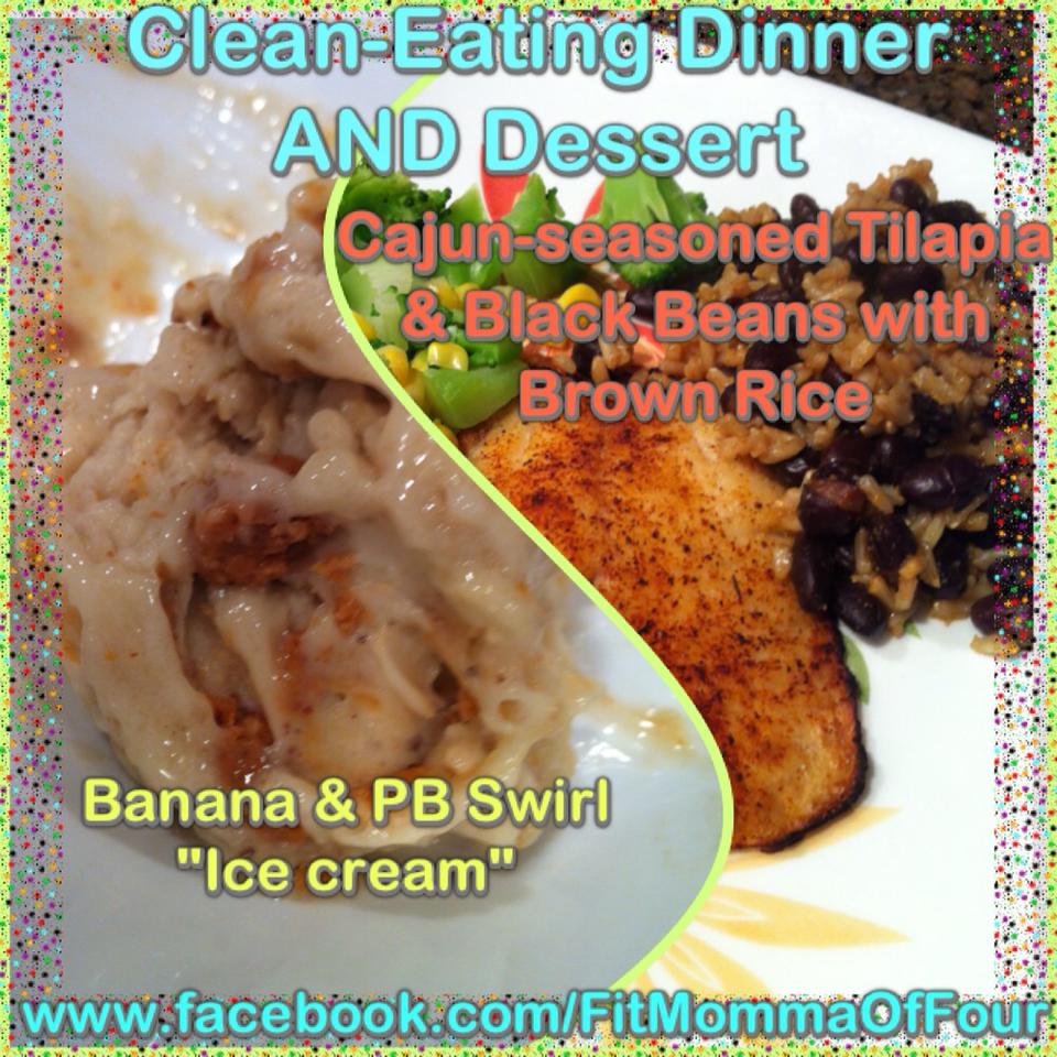 Fit Momma of Four Cajunseason Tilapia & Black Beans with Brown Rice