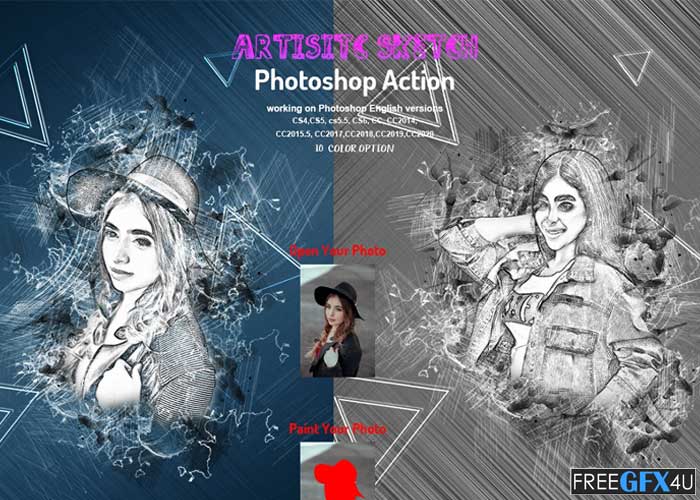 Artistic Sketch Photoshop Action