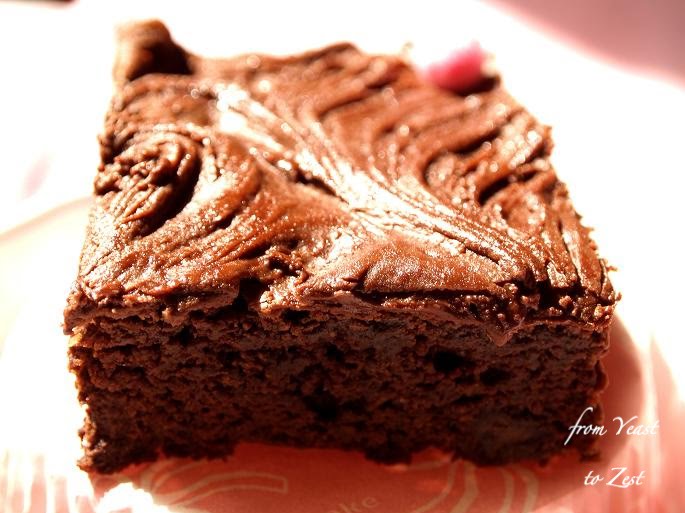 From Yeast to Zest Frosted brownies...