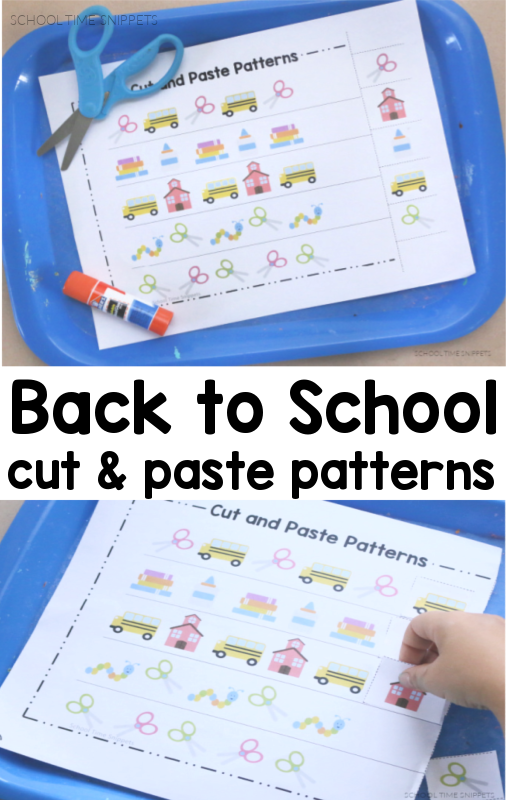 Back to School Cut and Paste Math Worksheets School Time Snippets Back to School Cut and Paste Math Worksheets School Time Snippets
