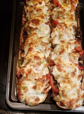 Philly Cheese Steak Cheesy Bread