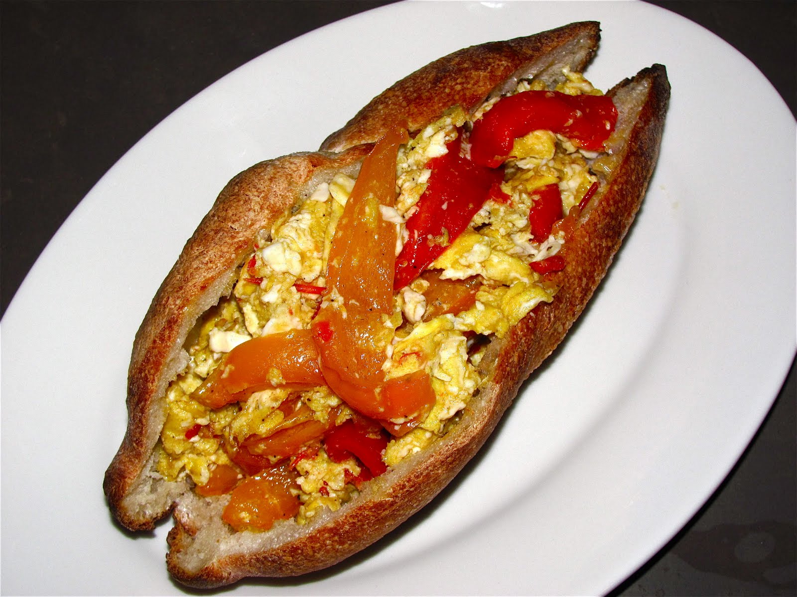 Mister Meatball Peppers and eggs