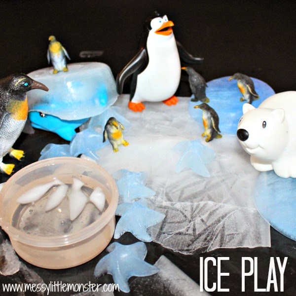 Penguin Sensory Ice Play Science for Toddlers Messy Little Monster
