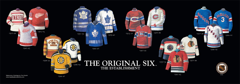 who were the original six nhl teams