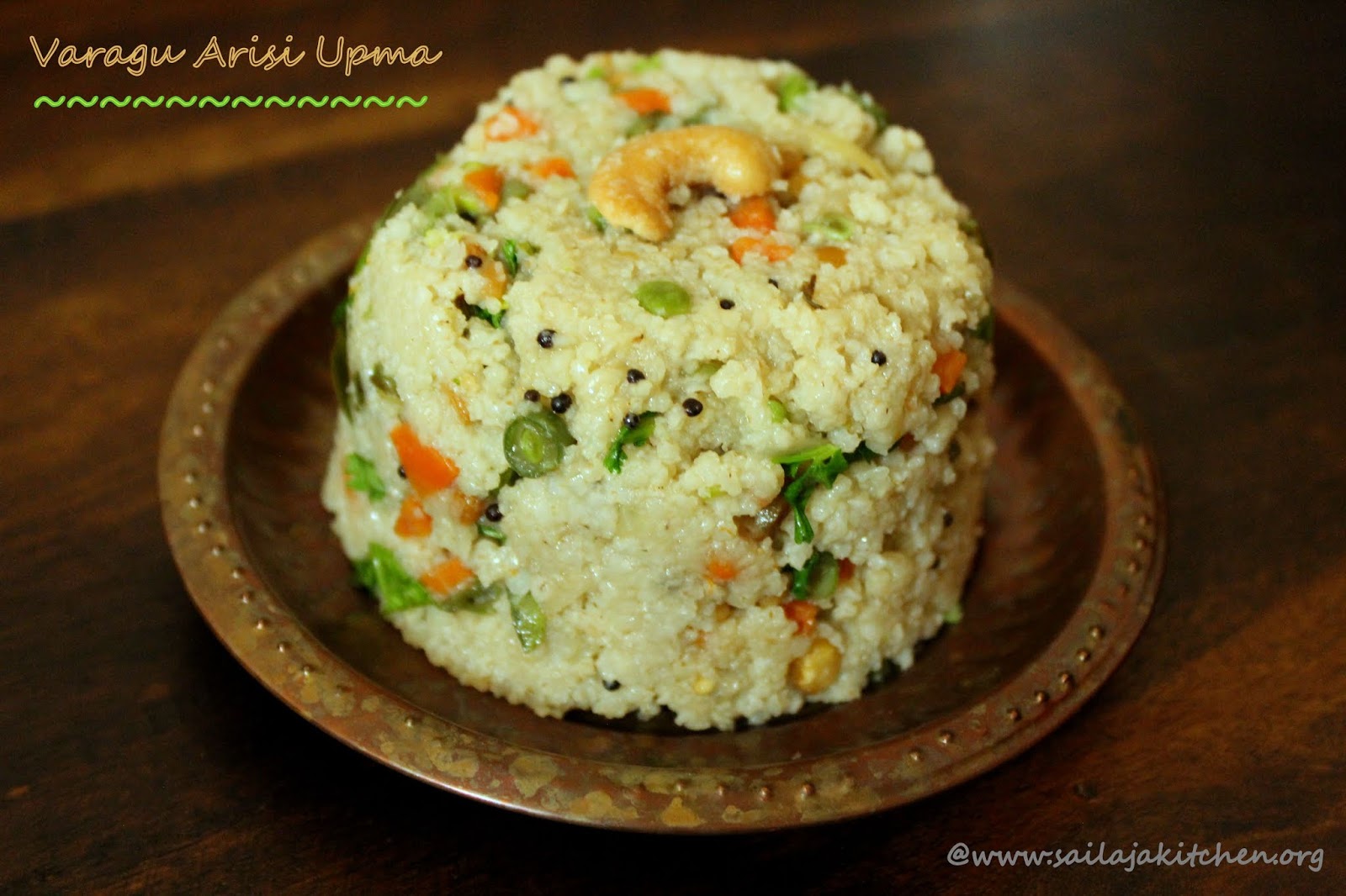 Sailaja Kitchen...A site for all food lovers! Varagu Upma / Kodo Millet Upma Recipe / Varagu