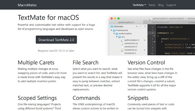 TextMate 10 PHP Kode Editor Dan IDE Gratis Terbaik Untuk Website Development (Bagian 1)