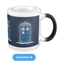 Police Box with Christmas Lights Morphing Mug