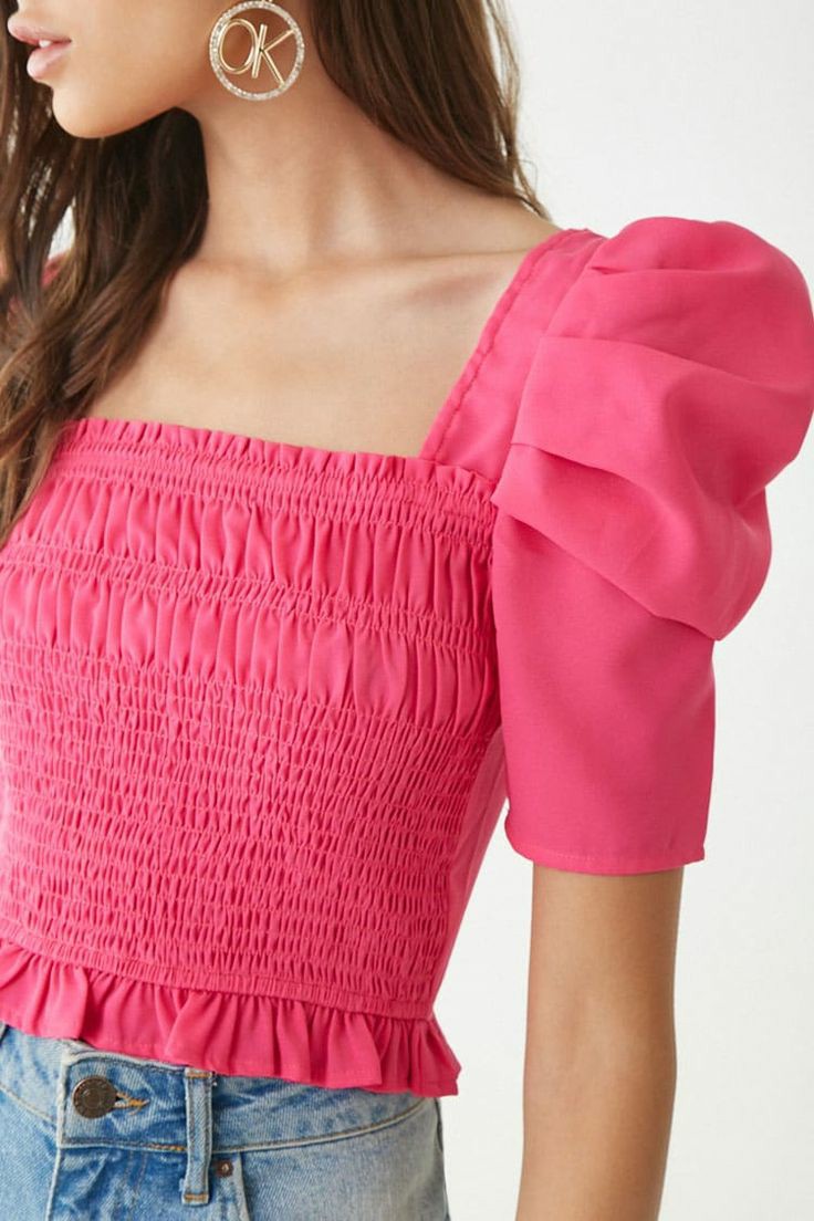 Puff sleeve tops