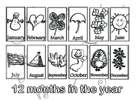 Months com. Months раскраска. Месяц раскраска. Месяцы на английском языке для детей. Времена года и месяцы на английском для детей.