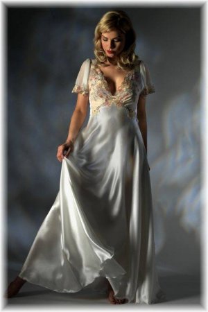 hairstyle looks beautiful and difeerent: silk night dresses