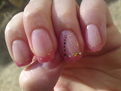 acrylic nail nails pink mylar natural