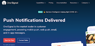 onesignal-dashboard blue-site-homepage-of-onesignal-website